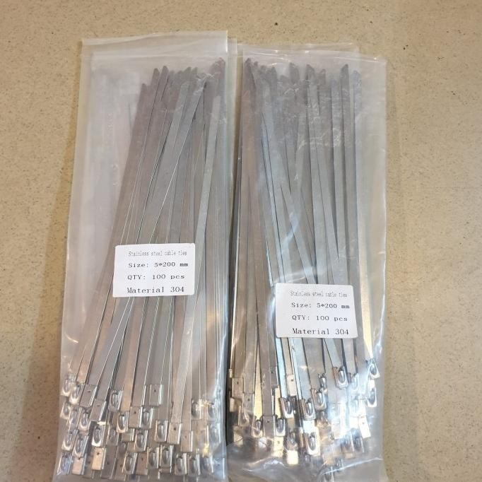 

Kabel ties stainles stel 5mmx 200 bahan ss 304