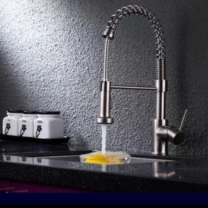 KERAN SINK PANAS DINGIN TARIK MODEL TOTO KRAN PANTRY MIXER STAINLESS