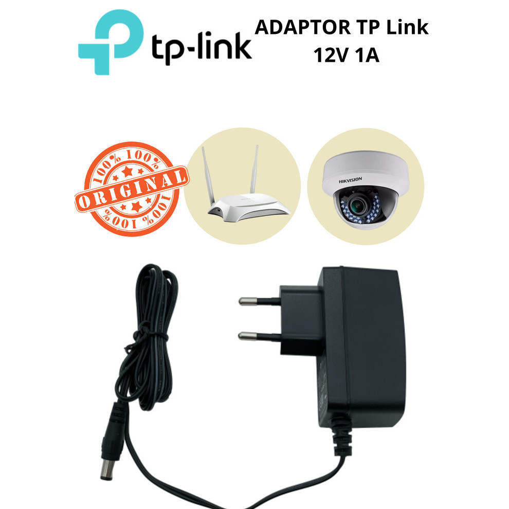 ADAPTOR TP LINK ORIGINAL 12V 1A MODEL: T120100-2C1