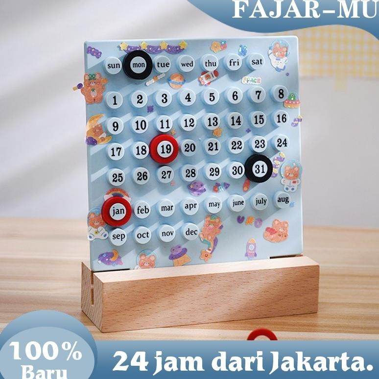 

Kawaii Desktop Calendar Kreatif Waktu Abadi Kalender Meja Belajar Ins Style Home Decor Quirky