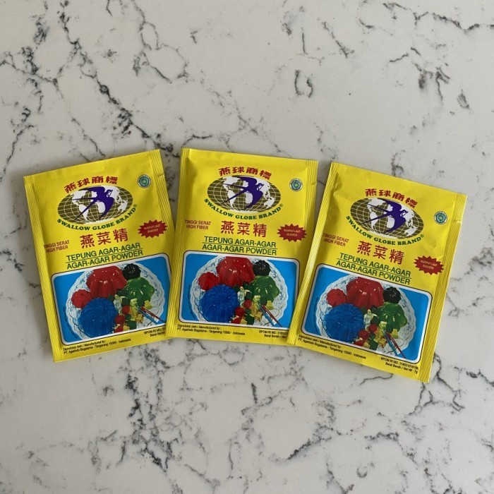 

AGAR AGAR POWDER SWALLO SALLOW GLOBE BRAND / TEPUNG AGAR AGAR 1 BOX
