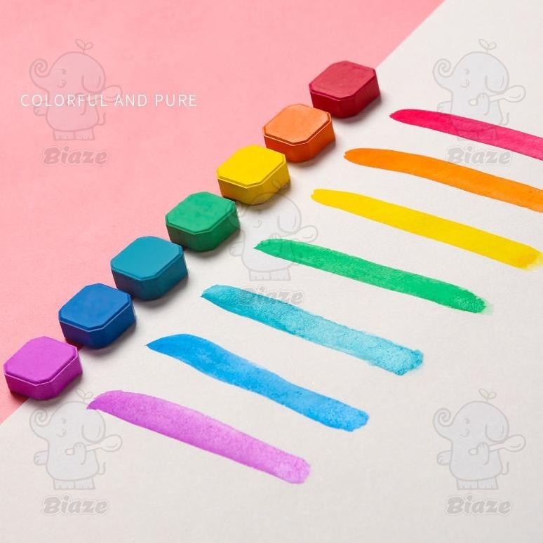 

ORIGINAL BIAZE 36/48 Watercolor Paint Set Warna Solid Alat Cat Air (Termasuk Kuas dan Kertas Gambara) qw-7