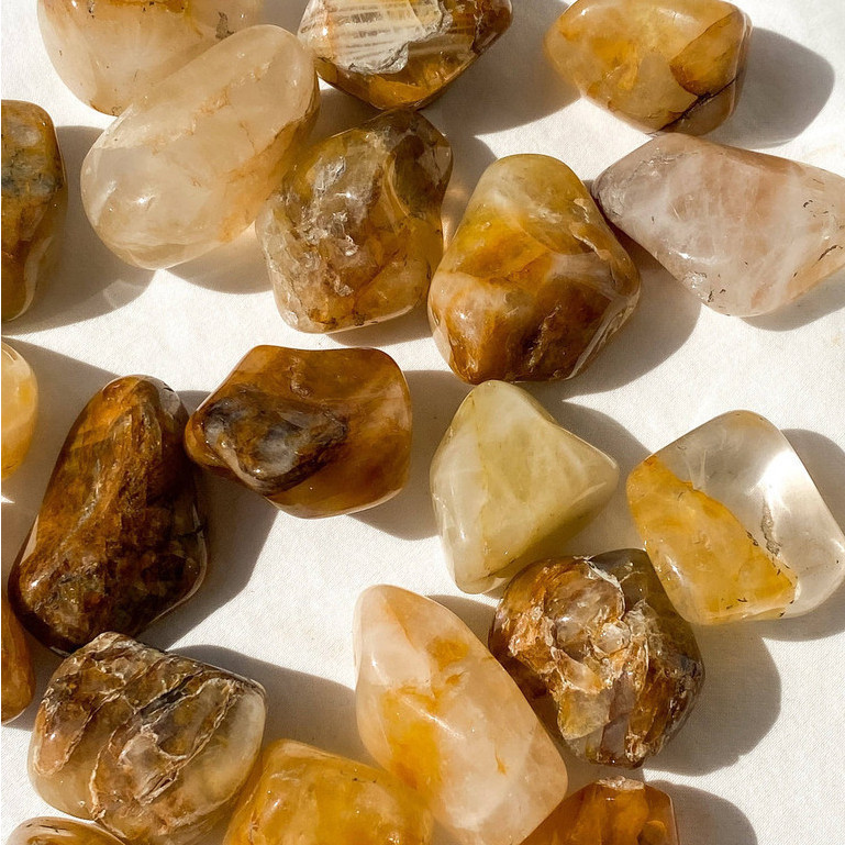 Golden Healer Quartz Tumbles