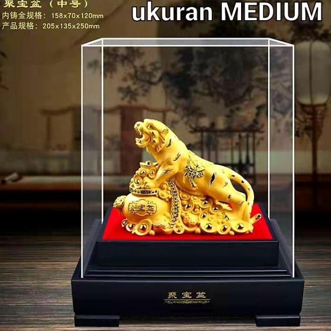 OLH - Patung Macan Emas 2022 Komplit Set Box Gift Set Kado Imlek Premium TERLARIS