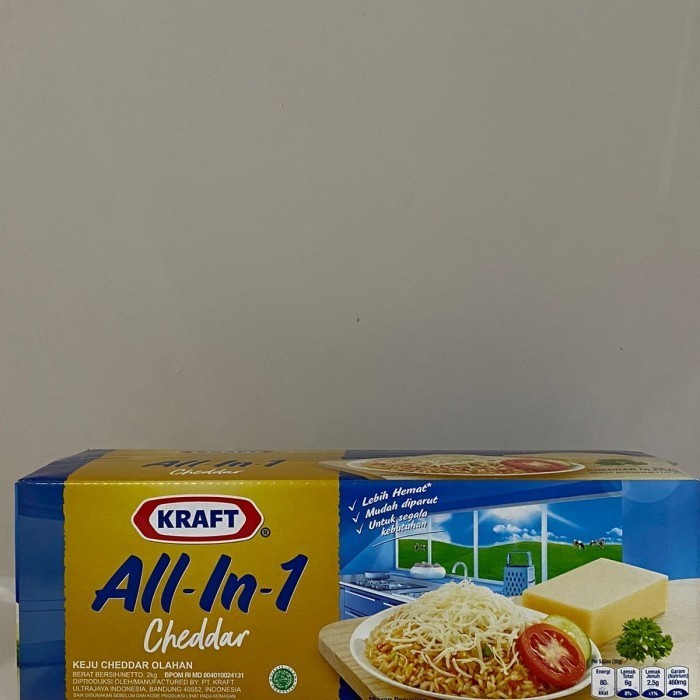 

Keju Kraft Cheddar All In One 2Kg