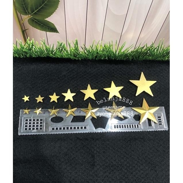 Pin bintang/bintang logam warna emas murah satuan