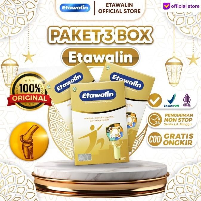 

3 Box Etawalin - Susu Kambing Etawa preimum Obati Asam Urat & Rematik