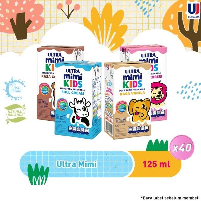 

Ultra Mimi Susu UHT 125ml - 1 Dus Isi 40 pcs - Pilihan Varian Rasa