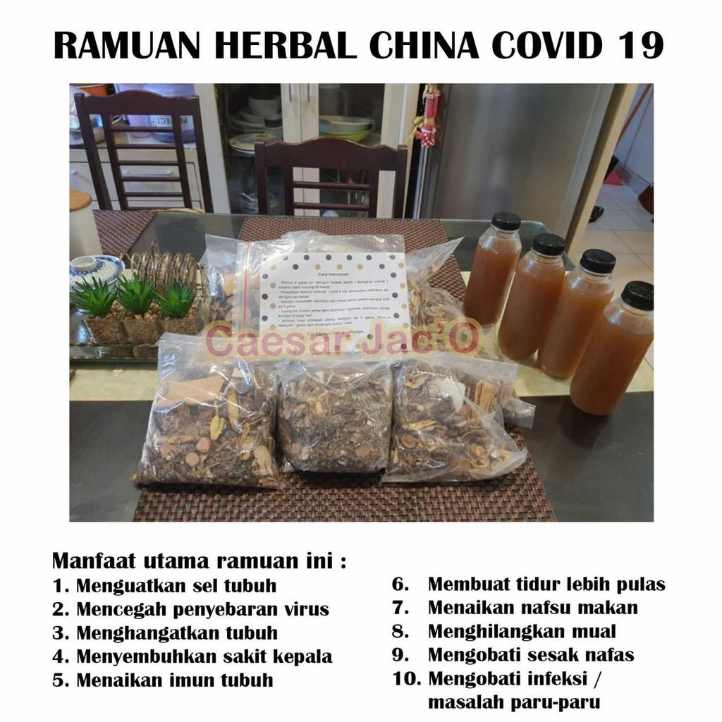 

Terbukti Ramuan Khasiat Herbal Alami Tanaman China bisa untuk Covid 19
