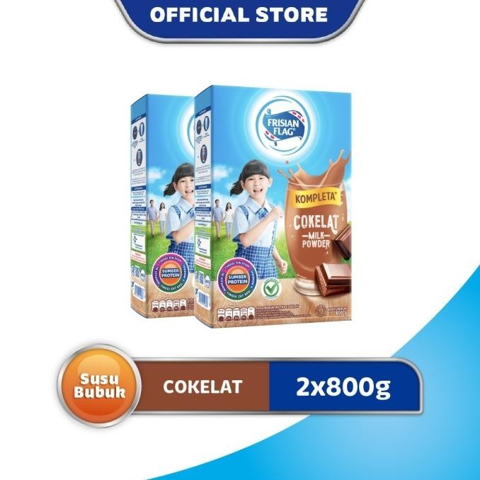 

Frisian Flag Kompleta Susu Bubuk Keluarga Cokelat 800g [2 pcs]