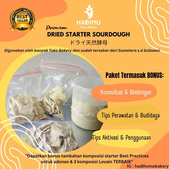 

Terlaris sourdough starter / dried starter / starter kering / ragi alami(yeast) SALE