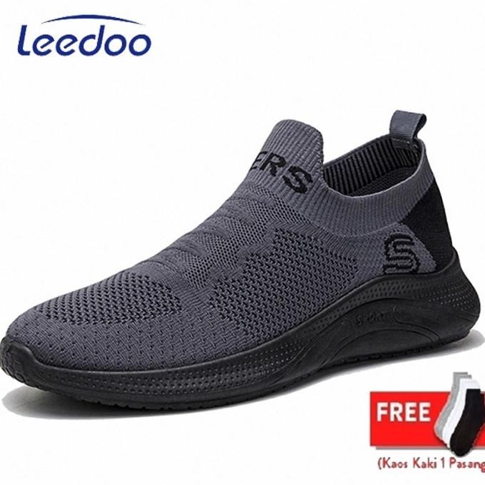 Leedoo Sepatu Slip On Pria Sneakers Sepatu Casual Olahraga MR127
