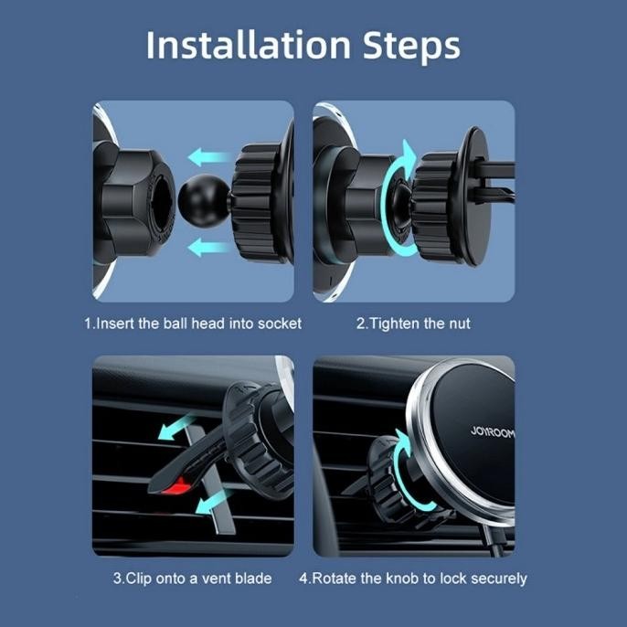 Kiip Wireless X7 Magnetic Car Charger Holder Magsafe