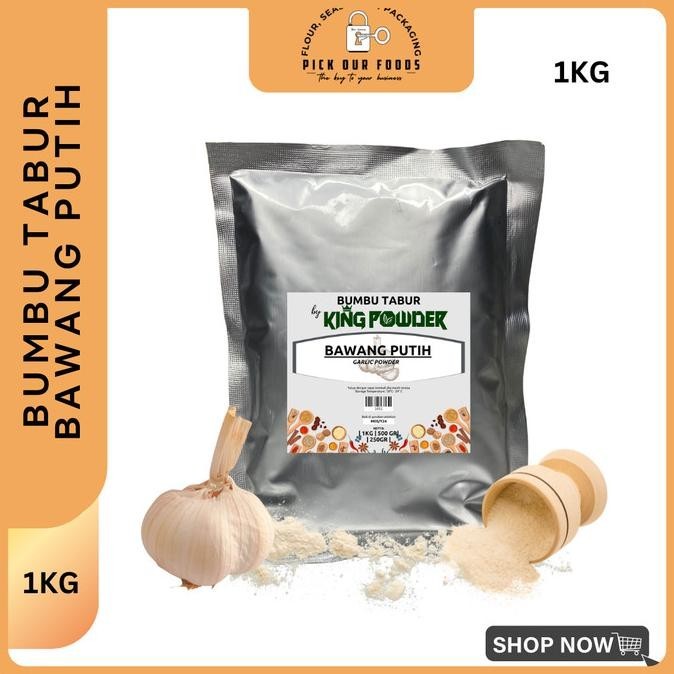 

Bawang putih 1KG Bubuk Tabur / Penyedap Rasa