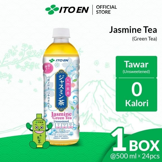 

ITO EN Jasmine Green Tea No Sugar 500ml isi 24 pcs