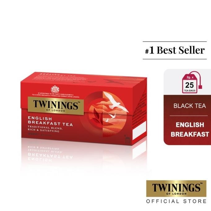 

Twinings Teh Hitam Celup English Breakfast Tea 25x2gr