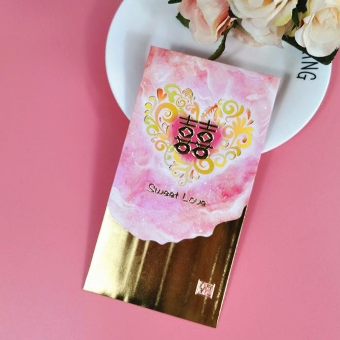 

OLH - Angpao Kawin Pink Premium Angpau Sangjit Ampau Double Happiness Murah TERLARIS