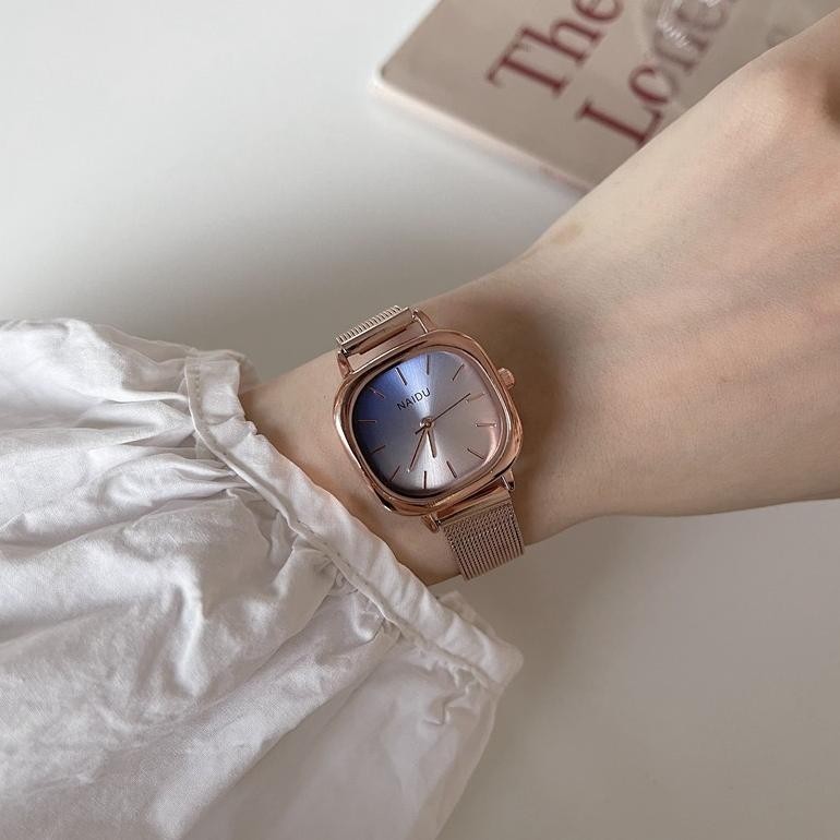 CR - CIELO Jam Tangan Wanita Automatic Watch Arloji Untuk Wanita dengan kotak Tali Kulit Klasik Stai