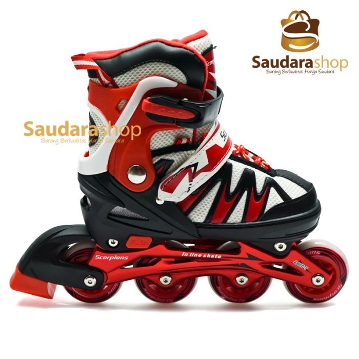 SEPATU RODA SCORPION HITAM / SEPATURODA SCORPION / SEPATU RODA MURAH ORIGINAL BEST QUALITY