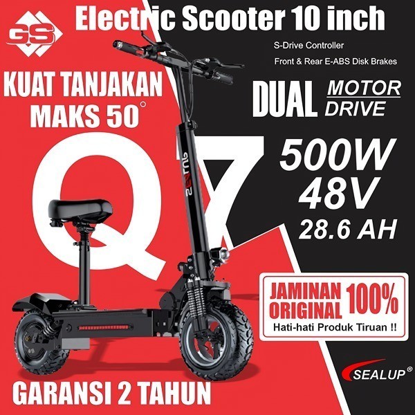 PREMIUM SEALUP Q7 ELECTRIC SCOOTER / SKUTER LISTRIK ELEKTRIK DEWASA ORIGINAL BEST QUALITY