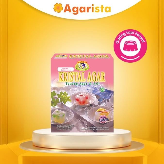 

KRISTAL AGAR TEPUNG AGAR-AGAR DENGAN JELLY - LECI