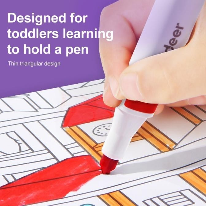 

Mideer Washable Marker 24 Pcs Mainan Spidol Bisa Di Hapus Untuk Anak