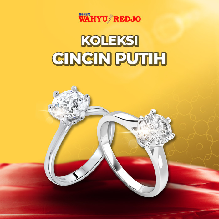 CINCIN EMAS PUTIH WANITA KADAR 8K WAHYU REDJO MURAH