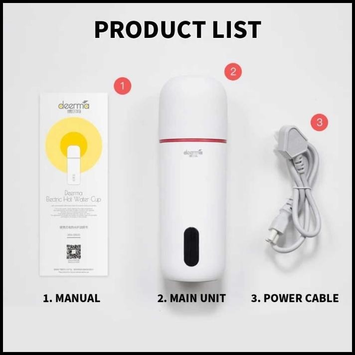 TERMOS TEKO LISTRIK ELEKTRIK PEMANAS AIR MODEL BOTOL TUMBLER STAINLESS MINI PORTABLE WATER HEATER 30