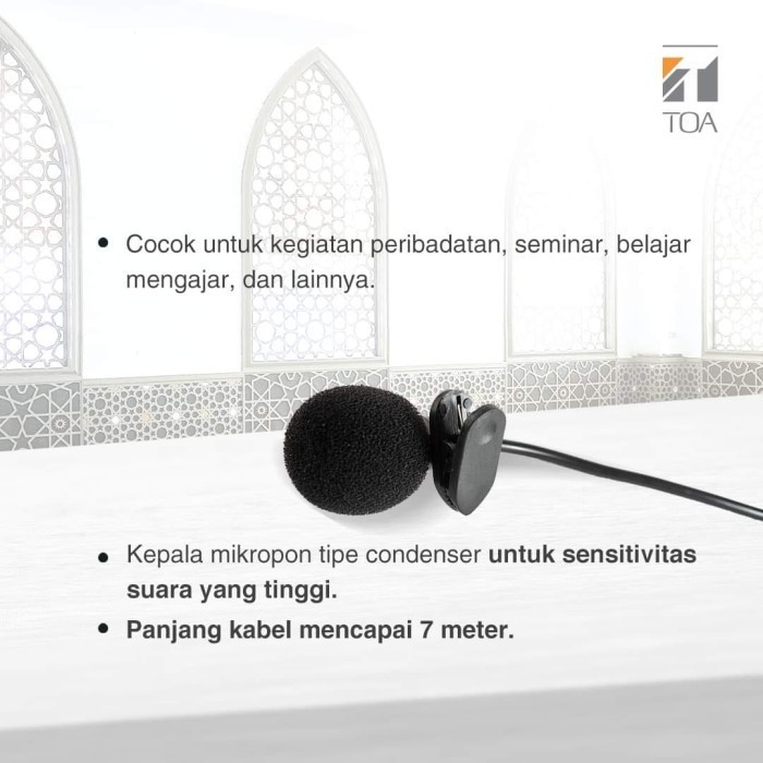 Microphone Jepit Toa Mikropon Mic Toa Zm-361 Zm 361