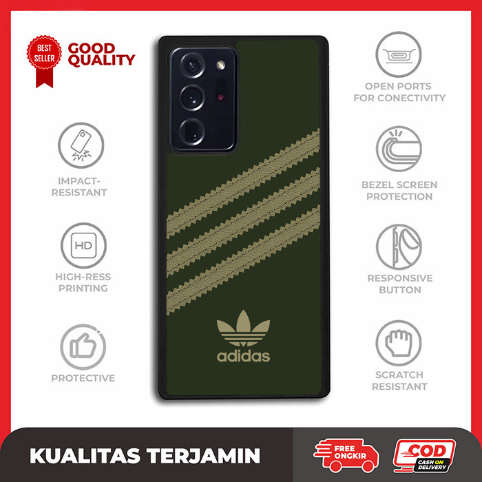 Casing Case Custom Samsung Note 20 10 9 8 7 5 Ultra Plus FE Adidas Samba Army Green AE2932 Hardcase 