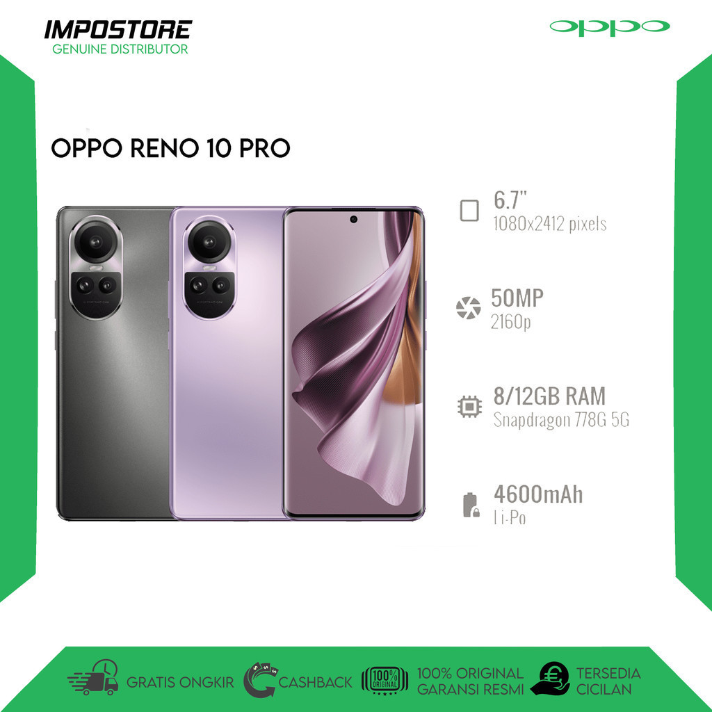 OPPO RENO 10 PRO - 12/256 GB - SNAPDRAGON 778 - REPACK