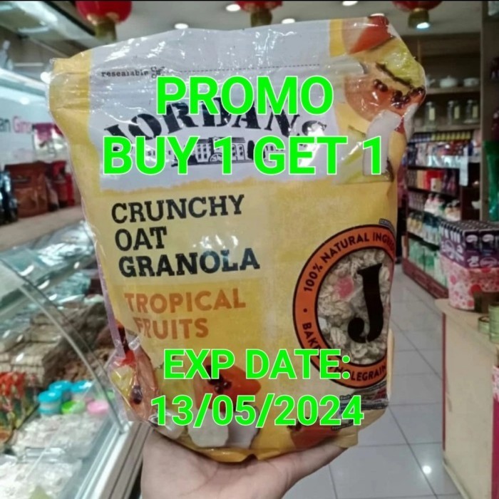 

Jons Granola Crunchy Oat Tropical Fruits 750 G Granola Buah Cereal