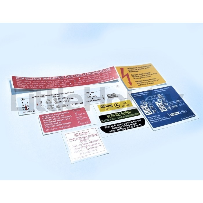 Stiker Mercedes W124 230E M102