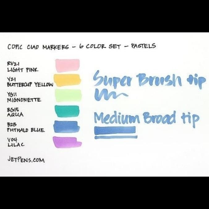 

Copic Ciao Marker Set 6 - Pastel
