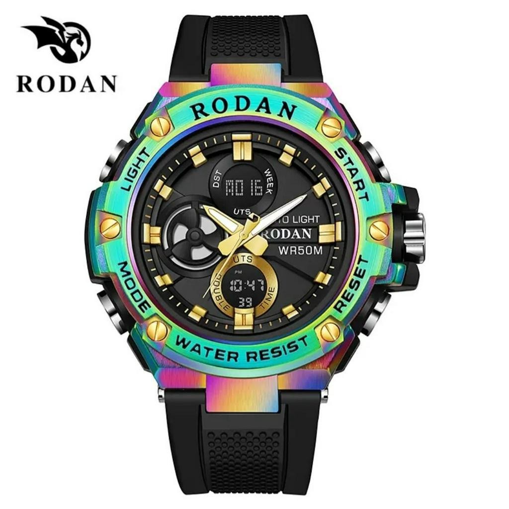 NEW COLLECION l RODAN 8001 JAM TANGAN PRIA ORIGINAL JAM PRIA DUAL TIME JAM TANGAN PRIA ANTI AIR 50M