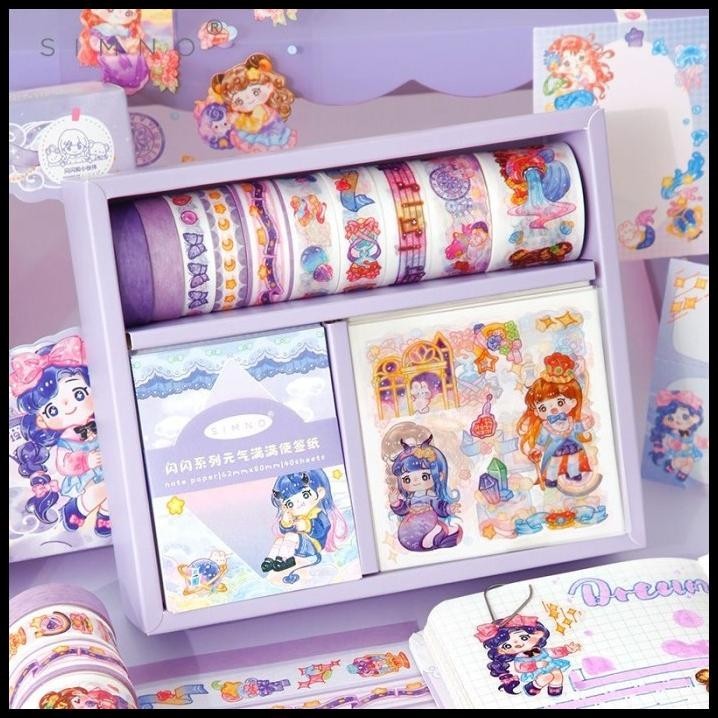 

GRATIS ONGKIR STICKER 1SET BOX LUCU | NOTEBOOK AESTHETIC | JOURNAL DAILY PLANNER NOT