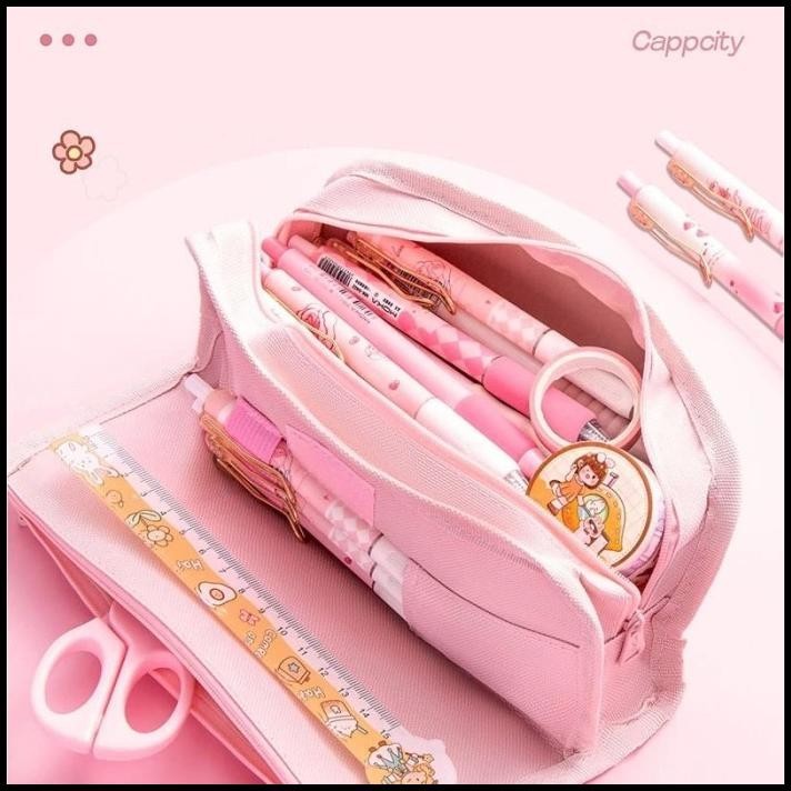 

HOT DEAL KOREA STYLE BIG PENCIL BOX ORGANIZER BAG KOTAK PENSIL KOREA !!