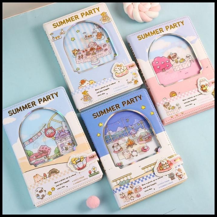 

BEST DEAL MAGNETIC NOTEBOOK HOLOGRAM SUMMER PARTY BUKU DIARY PU LEATHER - 6304 !!!!!