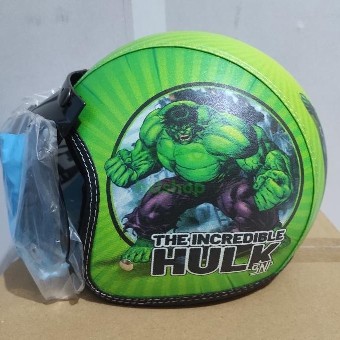 Helm Bogo Anak Sni Motif Hulk Kualitas Premium