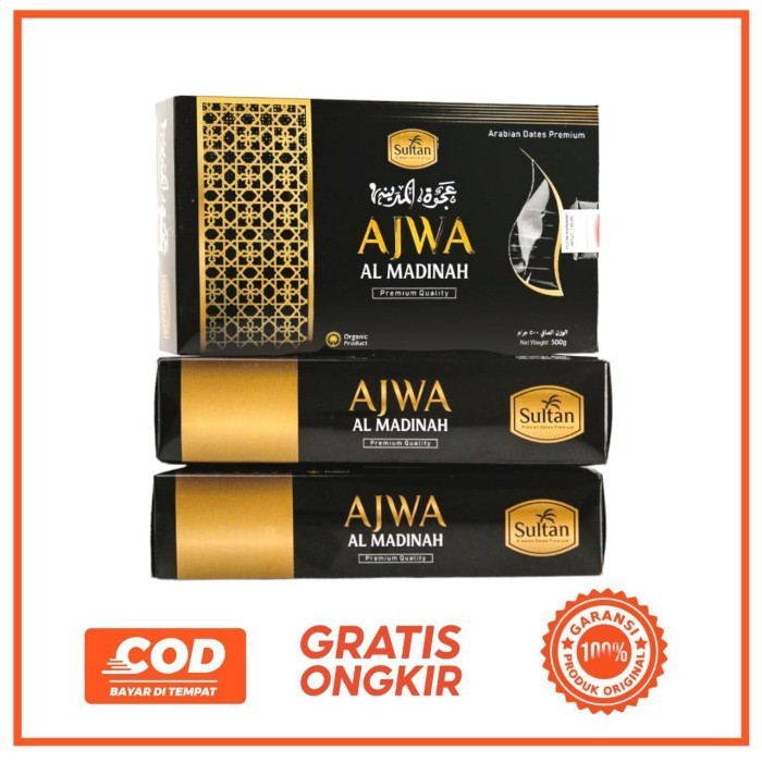 

Kurma Ajwa Al-Madina 500gr Sultan Kurma NabiKurma Ajwa Original