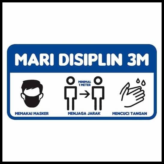 

BEST DEAL STIKER 3M MEMAKAI MASKER MENJAGA JARAK MENCUCI TANGAN BIRU TUA !!!!