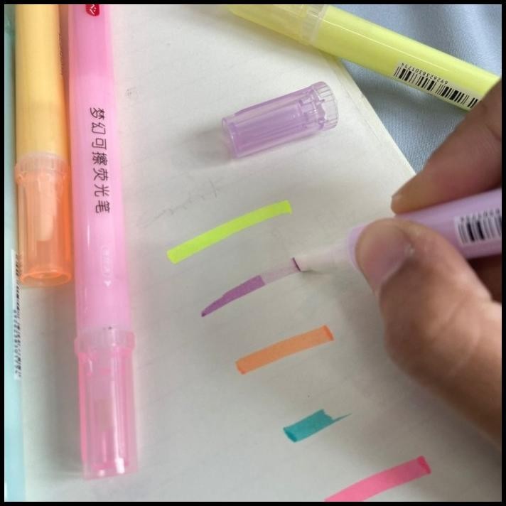 

TERBARU HIGHLIGHTER BISA DIHAPUS 2 SISI 1ISI 6 PCS BISA 1PACK LENGKAP !!!