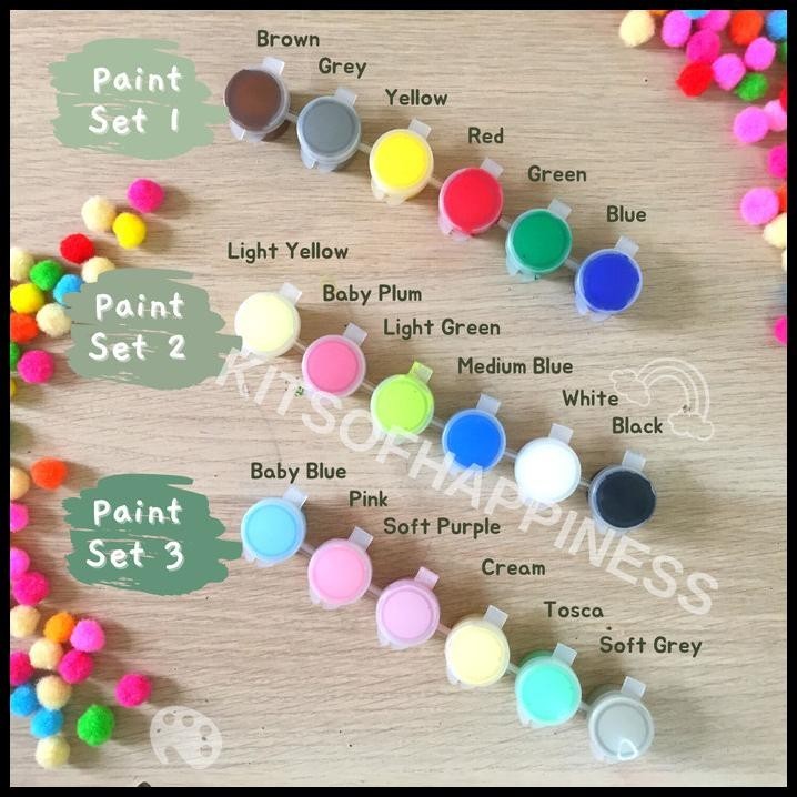 

DISKON SET 5 ML ACRYLIC PAINT CAT LUKIS ANAK AKRILIK WARNA PASTEL HAMPERS !!!!