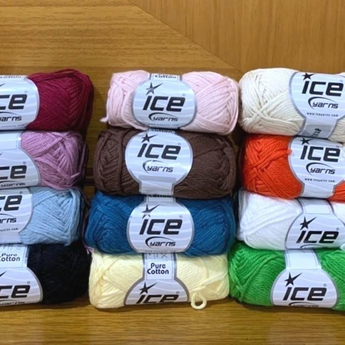 

Benang Rajut Import Ice Yarns 100% Cotton