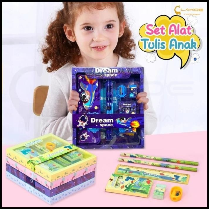 

BEST DEAL KOTAK PENSIL ANAK SET 7IN1 KARAKTER ANAK COWOK CEWEK STATIONARY SET KADO ANAK LUCU !!!!!!!