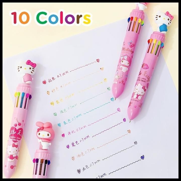 

HOT DEAL TOKKADO SANRIO PULPEN 10 WARNA HELLO KITTY MY MELODY KARAKTER LUCU !!