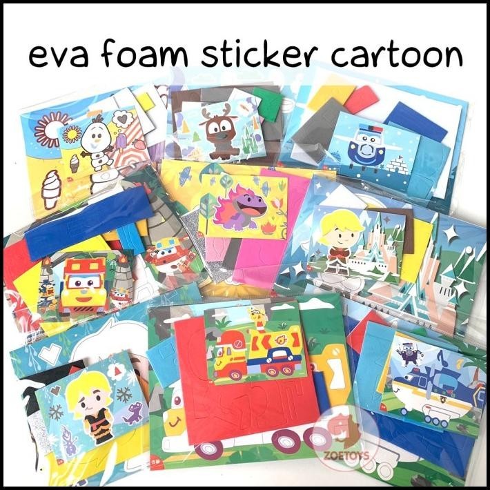 

TERMURAH ZOETOYS EVA FOAM STICKER CARTOON | STICKER TEMPEL GUNTING KERTAS