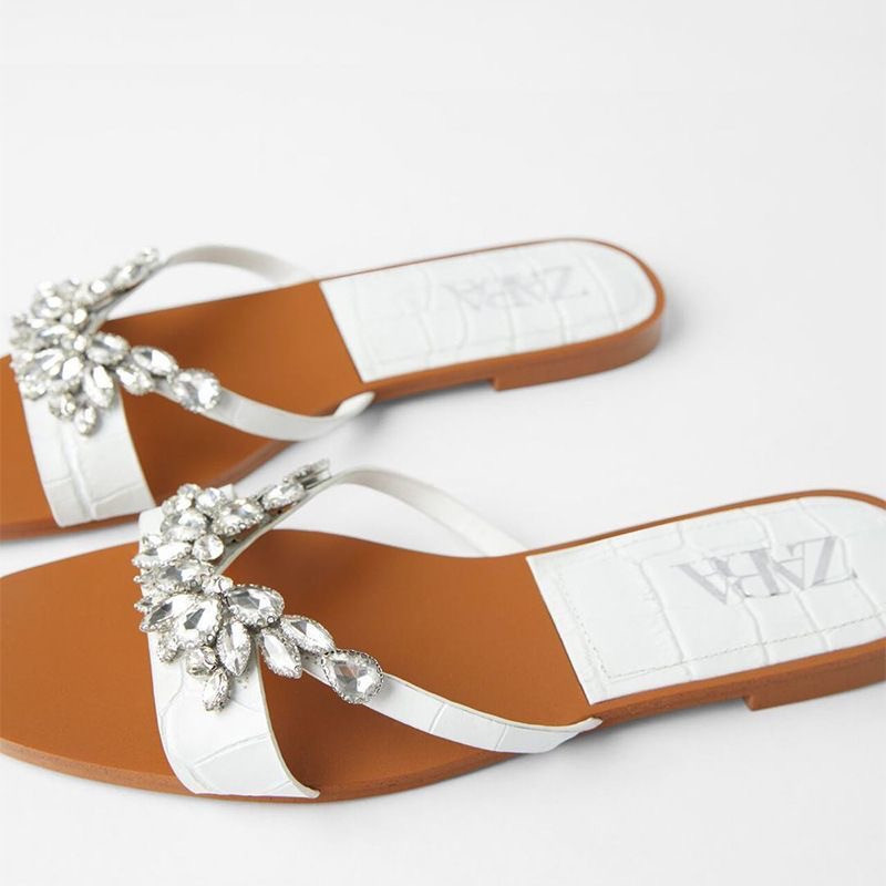 [LAST EDITION] MODEL TERKINI Zara diamond croco flat sandal za05017
