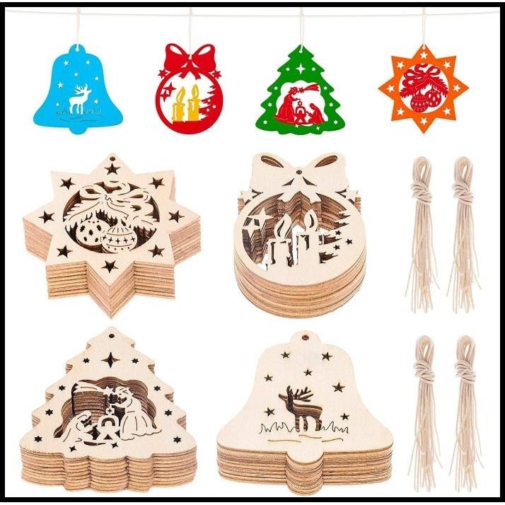 

HOT DEAL [KT] DIY PAPAN KARTU KAYU MODEL NATAL / MEWARNAI / DIY CHRISTMAS CRAFT !!!!!!