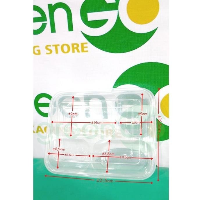 Promo / Thinwall Sekat Bento Sushi Aeco 25 Set Kotak Makan Bening Utharieena